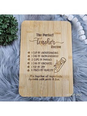 Custom Handcrafted Teacher Individual Charcuterie board